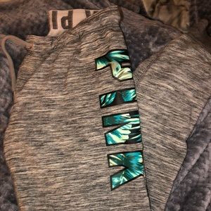 PINK terry cotton sweatpants with jungle print